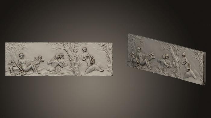 High reliefs and bas-reliefs, historical and religious (GRLFH_0421) 3D model for CNC machine